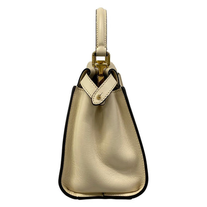 Fendi Handbag Peekaboo Iconic Small Beige Inside Zucca Pattern Leather — view 2