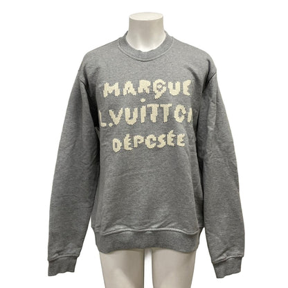 Louis Vuitton Sweatshirt Embroidery Signature Shirt Wsq Gray Ivory XL