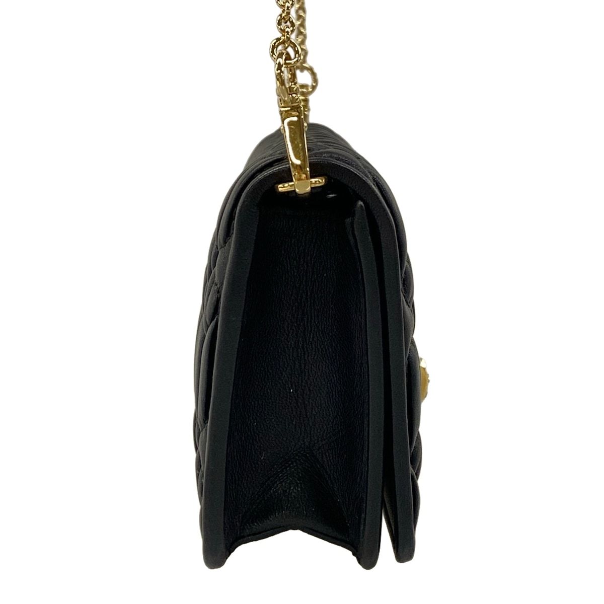 Miu Miu Shoulder Bag Miu Crystal Matelasse Black Chain Removable Strap Mini — view 2