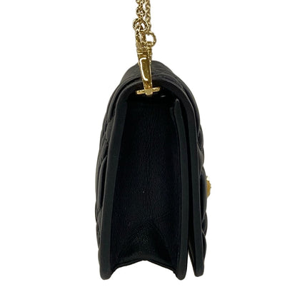 Miu Miu Shoulder Bag Miu Crystal Matelasse Black Chain Removable Strap Mini — view 2