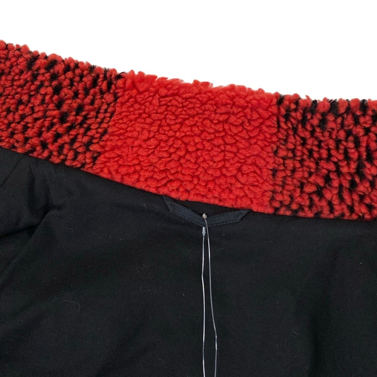 Louis Vuitton Jacket Njf Red Black Long Sleeve Damier Pattern Fleece Winter M — view 8