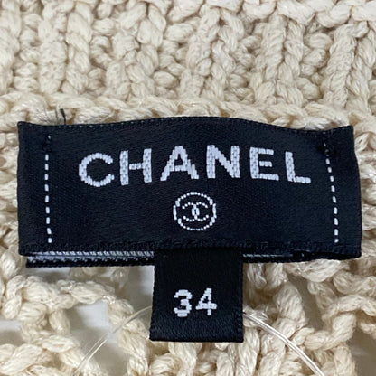 Chanel Short Sleeve Top S Light Beige Summer Knit Coco Beach Collection 34 — view 3