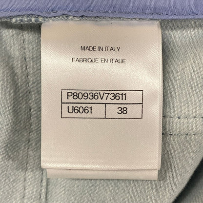 Chanel Jeans M Light Blue Full Length Border Lame Cotton 38 — view 4