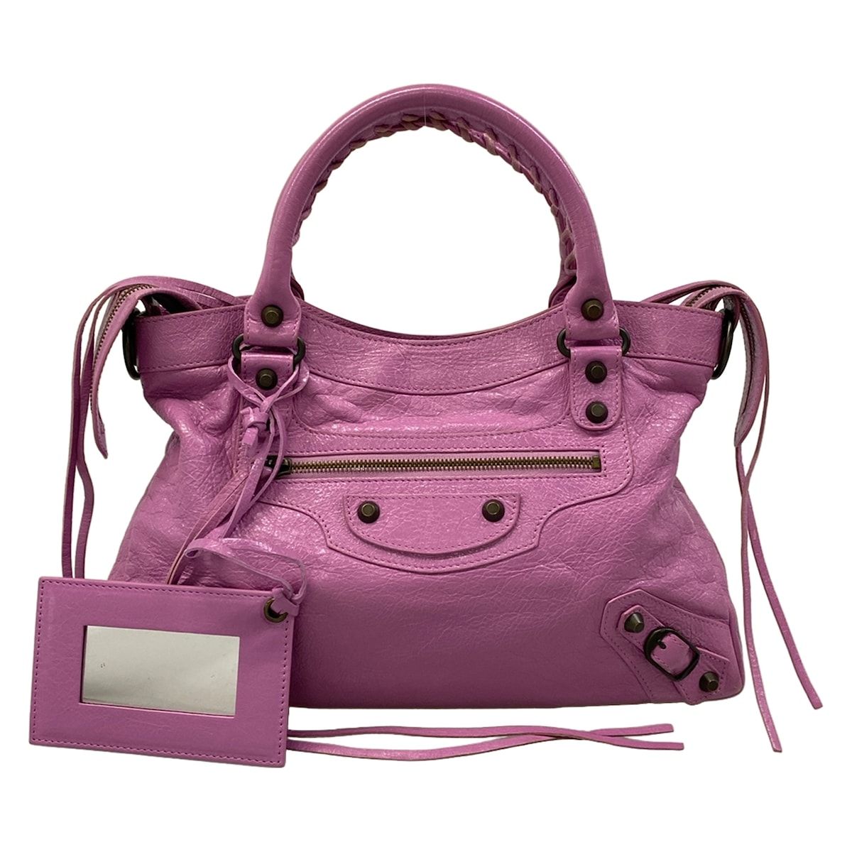 Balenciaga Handbag the Town Purple Leather