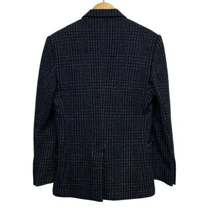 Dolce & Gabbana Jacket S Navy Dark Long Sleeve Chidori Plaid Autumn Winter 46 — view 2