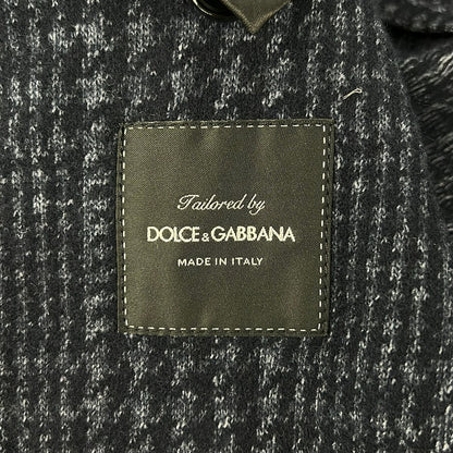 Dolce & Gabbana Jacket S Navy Dark Long Sleeve Chidori Plaid Autumn Winter 46 — view 3