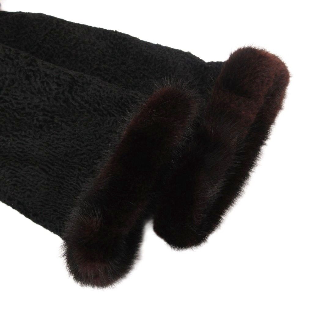 Tiffany & Co Stiffany by Osfur Oz Far Lamb Fur Coat Mink Collar Fur Half Length — view 5