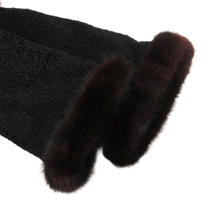 Tiffany & Co Stiffany by Osfur Oz Far Lamb Fur Coat Mink Collar Fur Half Length — view 5