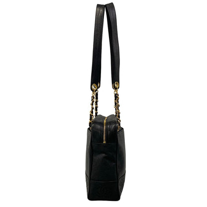Chanel Shoulder Bag Black Triple Coco Chain Gold — view 4