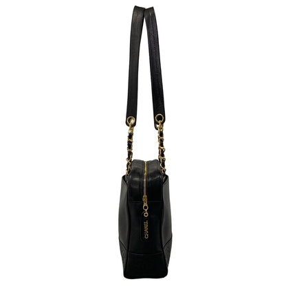 Chanel Shoulder Bag Black Triple Coco Chain Gold — view 2