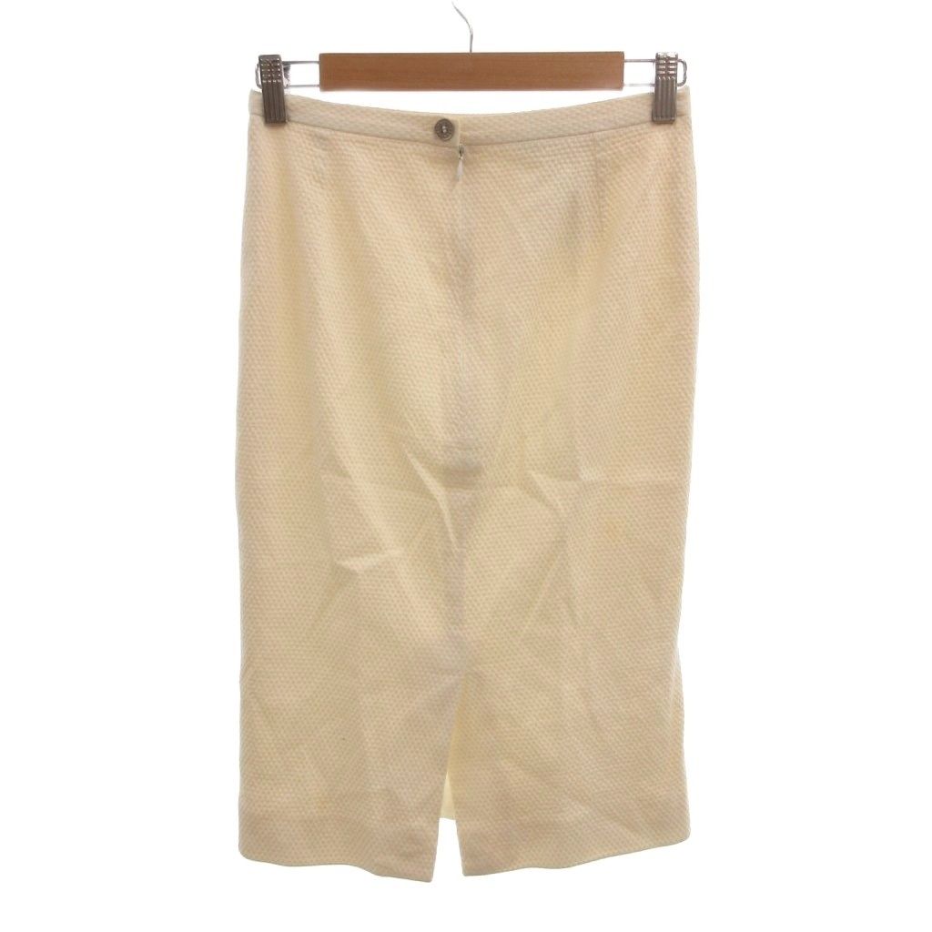 Dolce & Gabbana Set Suit Jacket Pencil Skirt Ivory Metal Logo Button Notched 40 — view 5
