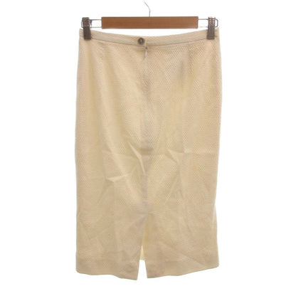 Dolce & Gabbana Set Suit Jacket Pencil Skirt Ivory Metal Logo Button Notched 40 — view 5