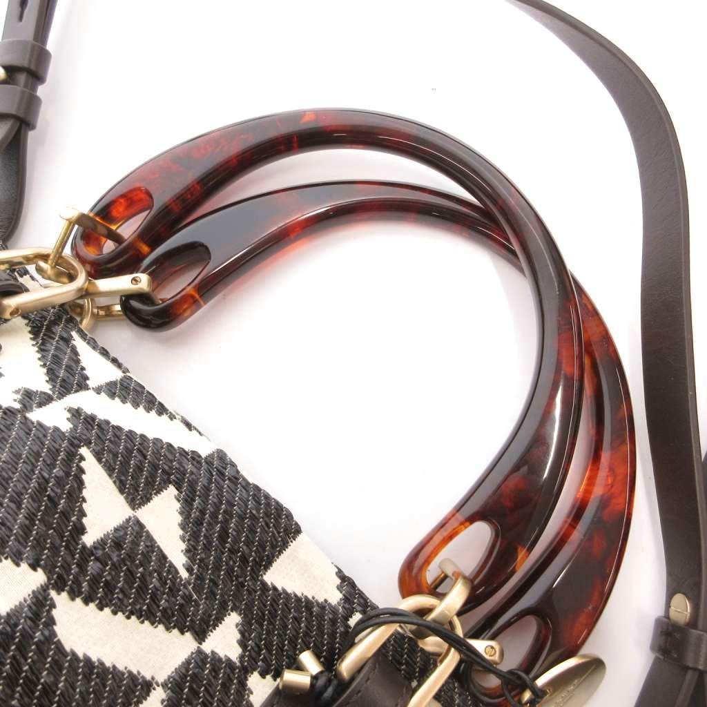 Max Mara Weekend Line 2-Way Shoulder Bag Black Ivory All Over Print — view 5