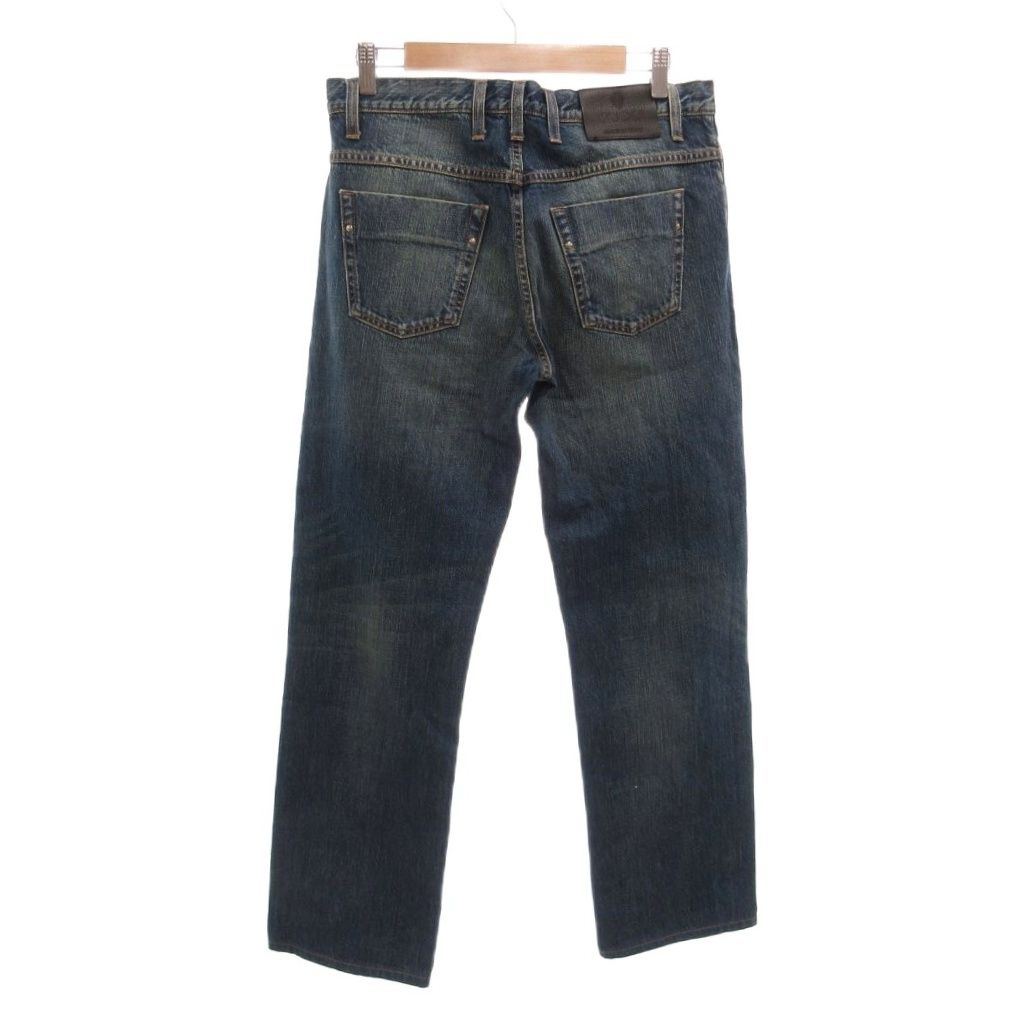 Gucci Straight Denim Pants Jeans Blue Button Fly Sherry Line Horsebit 46 — view 2