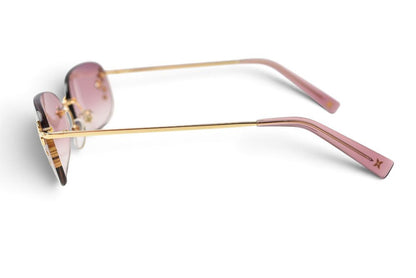 Louis Vuitton Sunglasses Eyewear Desmayo Rectangle Pink Gold Acetate Metal — view 5