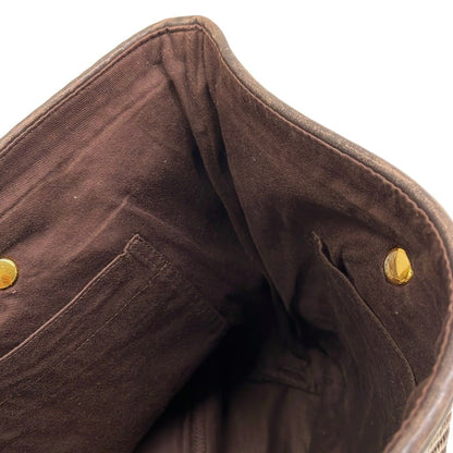 Hermes Tote Bag Chennai MM Vertical Dark Brown Gold Leather — view 7