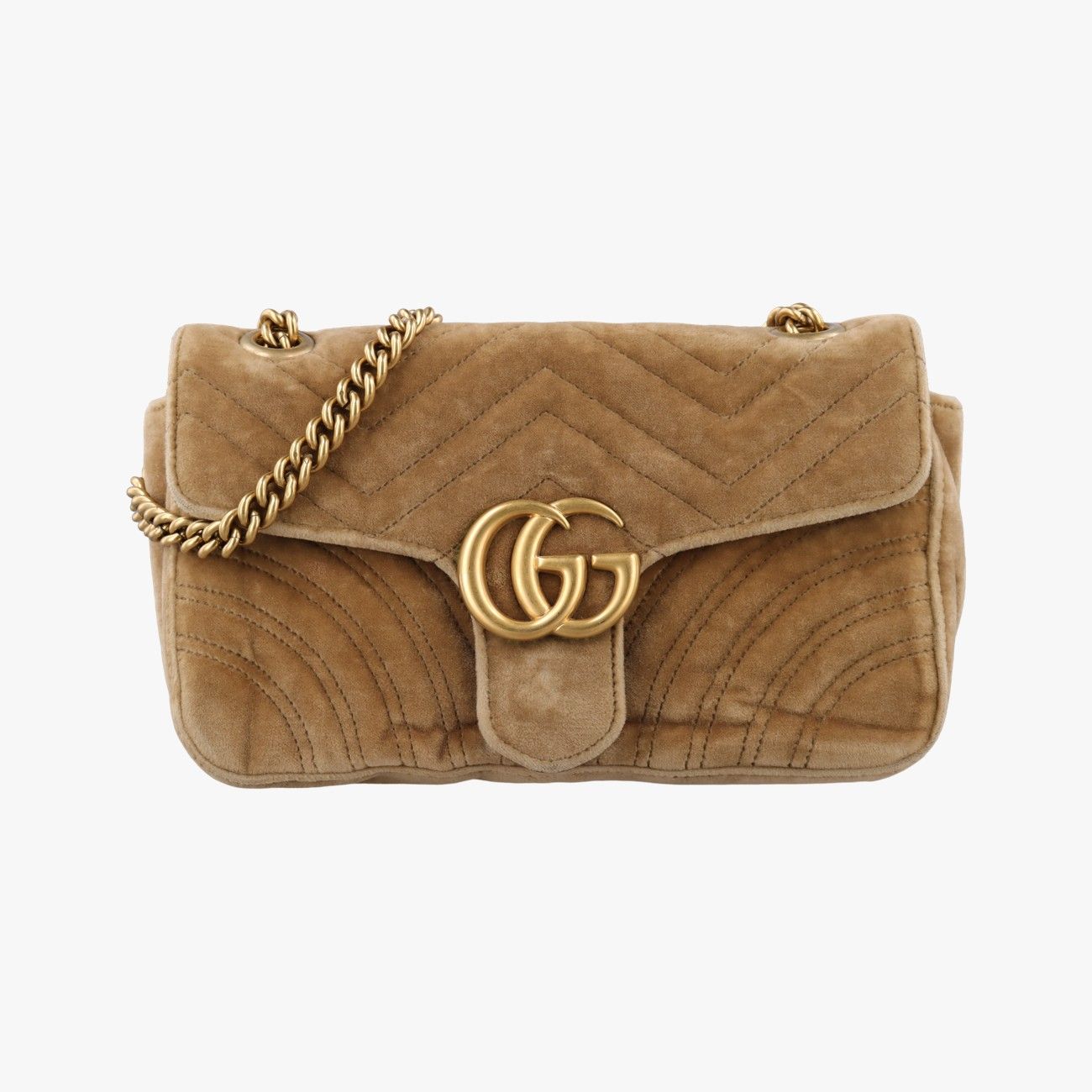 Gucci GG Marmont Khaki Velour