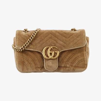 Gucci GG Marmont Khaki Velour