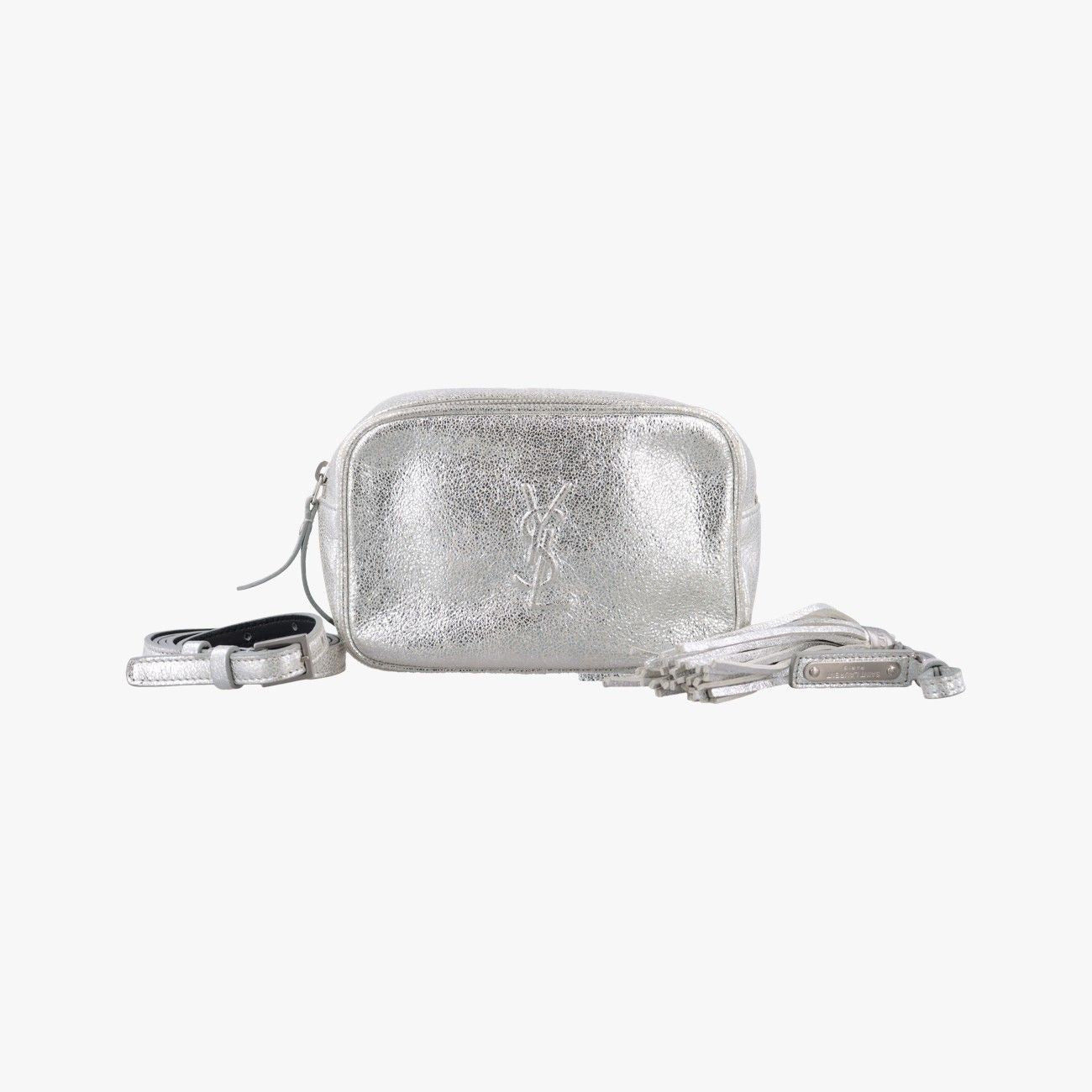 Saint Laurent Lou Camera Silver Leather