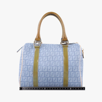 Fendi Zucca Pattern Zucchino Glitter Logo Blue — view 2