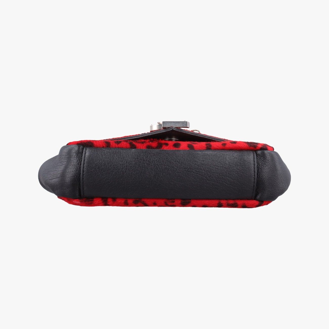 Saint Laurent Monogram Leopard Print Baby Punk Chain Red Black Calf Hair Leather — view 3