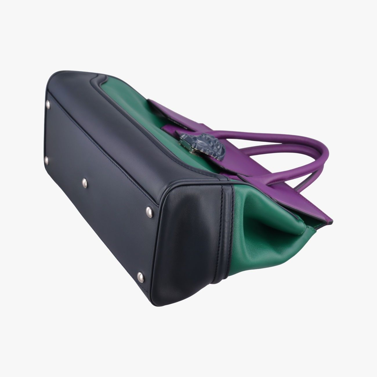 Versace Palazzo Empire Green Navy Purple Leather — view 4