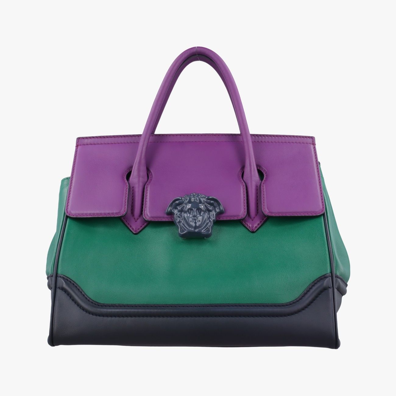 Versace Palazzo Empire Green Navy Purple Leather