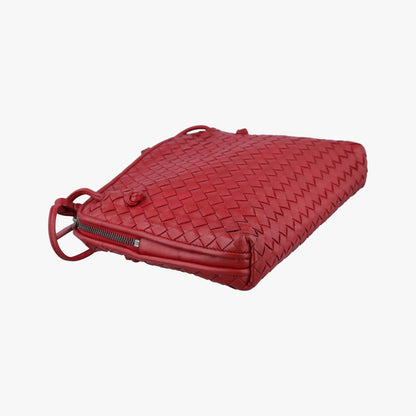 Bottega Veneta Nodini Intrecciato Red Lambskin — view 5