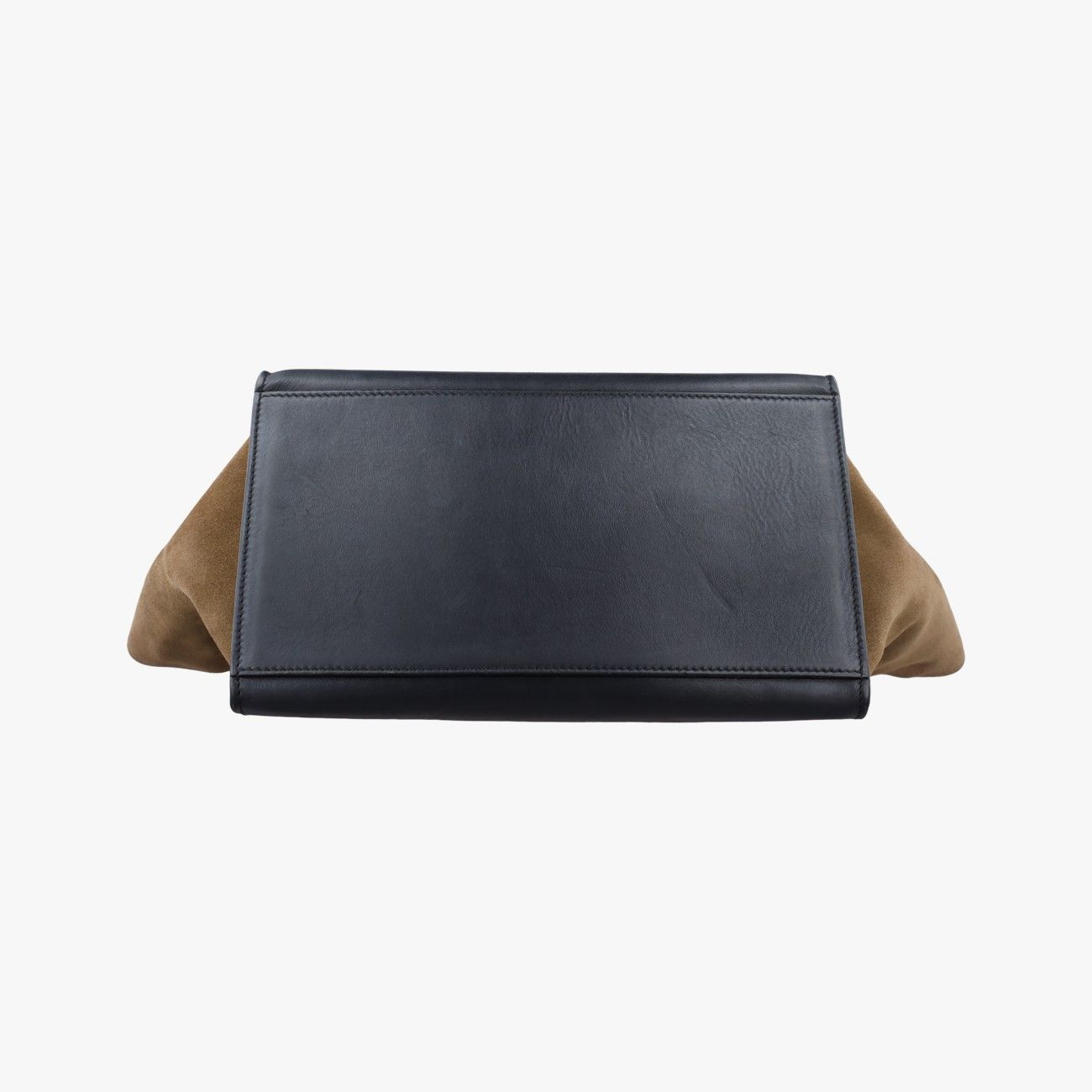 Celine Trapeze Medium Brown Black Beige Snakeskin Leather Handbag — view 3