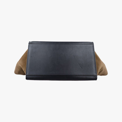 Celine Trapeze Medium Brown Black Beige Snakeskin Leather Handbag — view 3