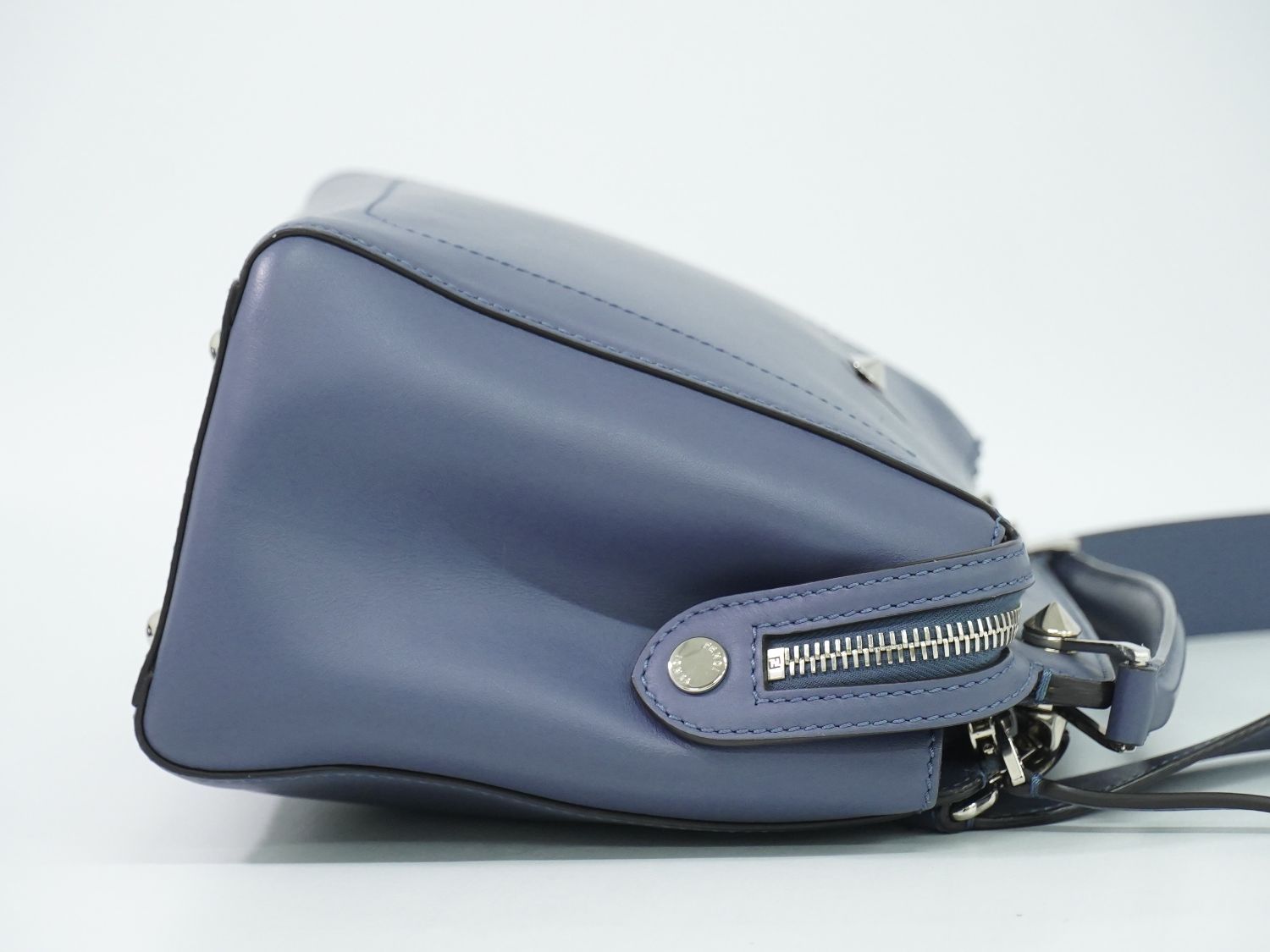 Fendi Dotcom 2-Way Shoulder Bag Leather Blue — view 4