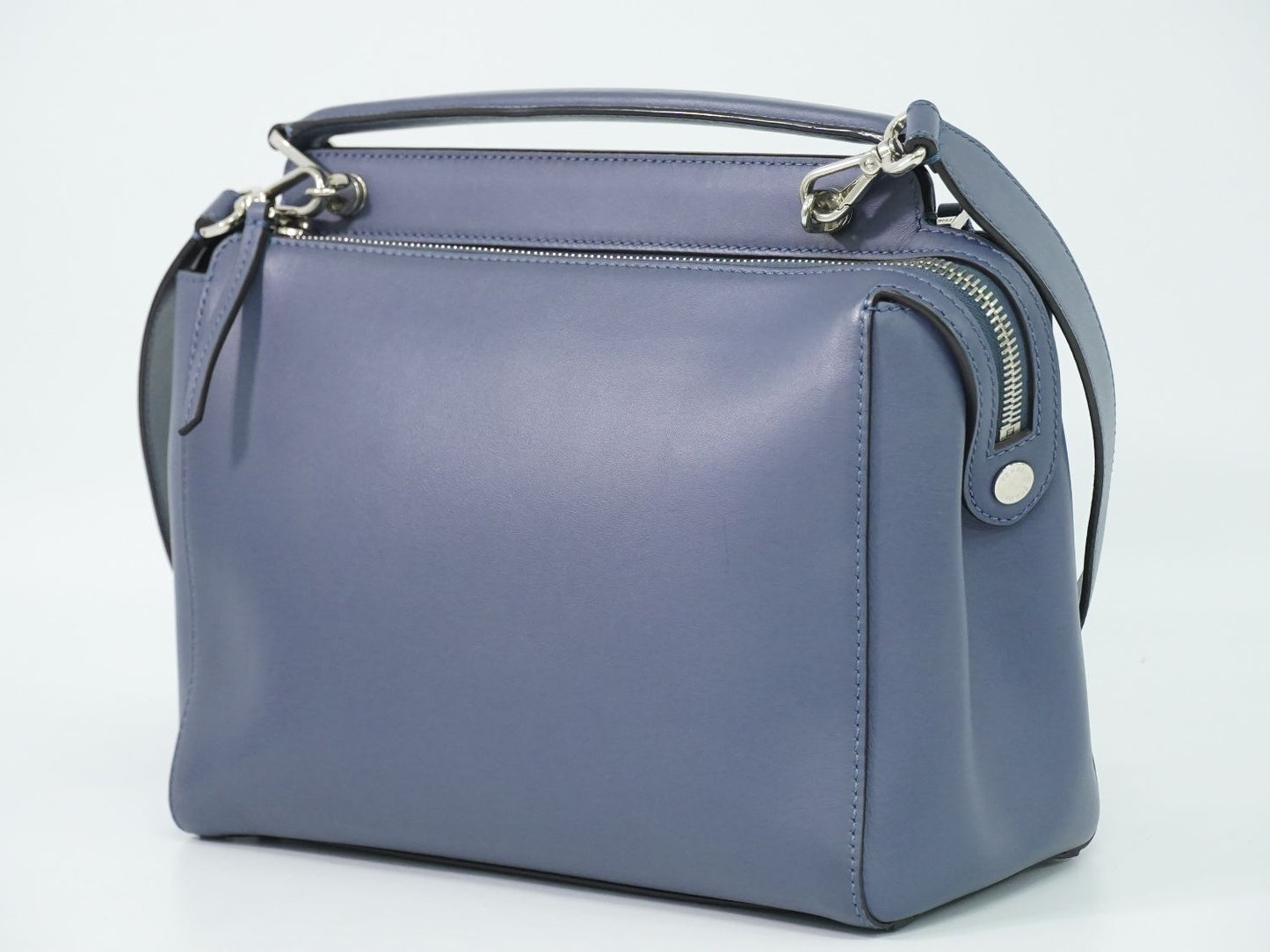 Fendi Dotcom 2-Way Shoulder Bag Leather Blue — view 2