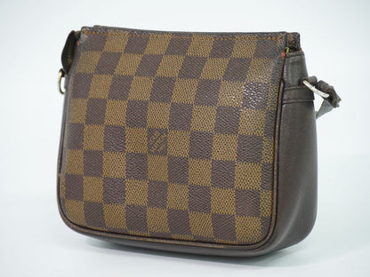 Louis Vuitton LV Trousse Makeup Damier Ebene Pouch Handbag Brown — view 2