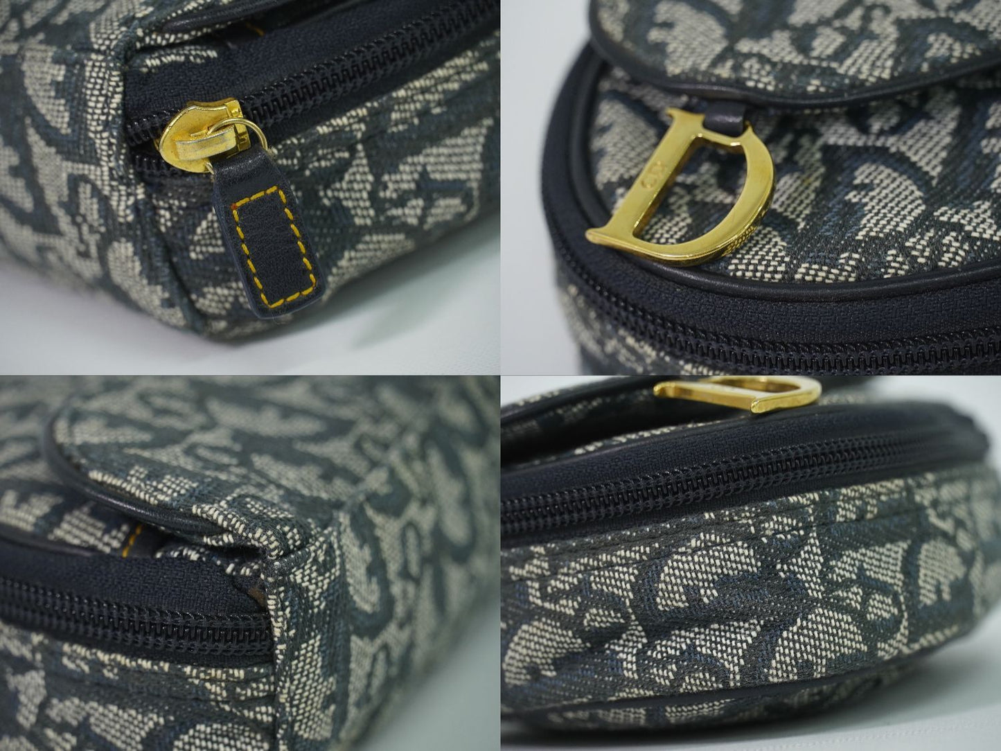 Dior Saddle Trotter Pouch Case Canvas Navy — view 6