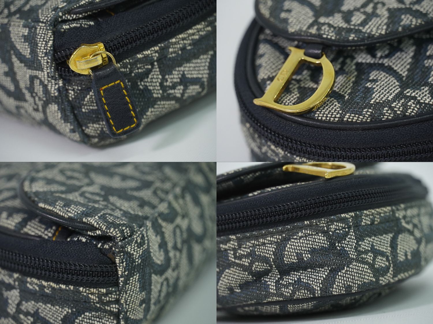 Dior Saddle Trotter Pouch Case Canvas Navy — view 6