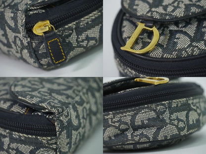 Dior Saddle Trotter Pouch Case Canvas Navy — view 6