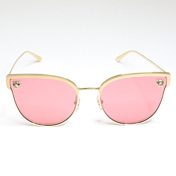 Cartier Panthere Sunglasses 004 Pink Gold Butterfly Shape Eyewear — view 5