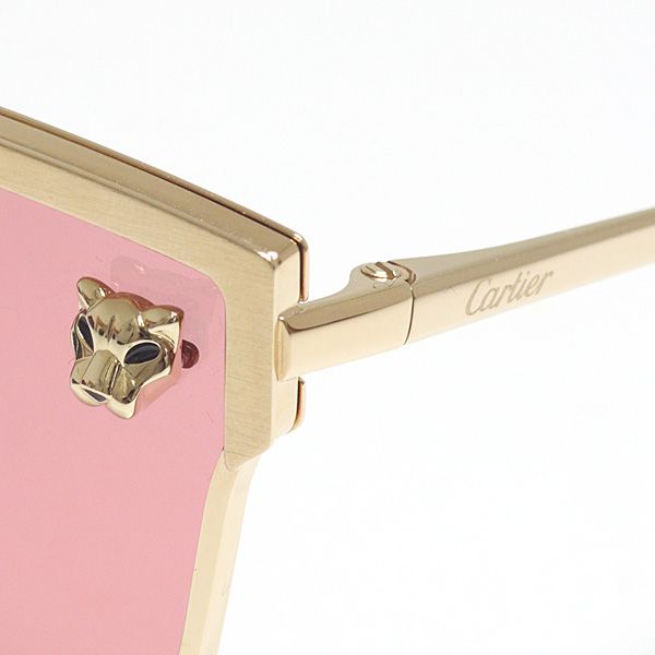 Cartier Panthere Sunglasses 004 Pink Gold Butterfly Shape Eyewear — view 3