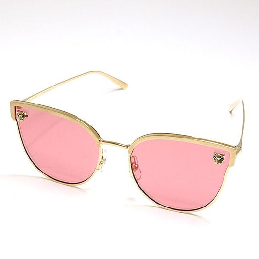 Cartier Panthere Sunglasses 004 Pink Gold Butterfly Shape Eyewear