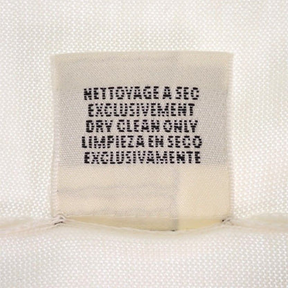 Hermes French Sleeve Knit Short Top Cotton Ivory H Logo Spring Summer Simple 38 — view 8