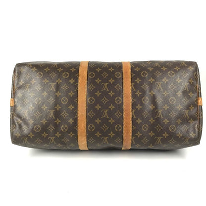 Louis Vuitton Boston Bag Keepall Bandouliere 55 Monogram Canvas Brown — view 5