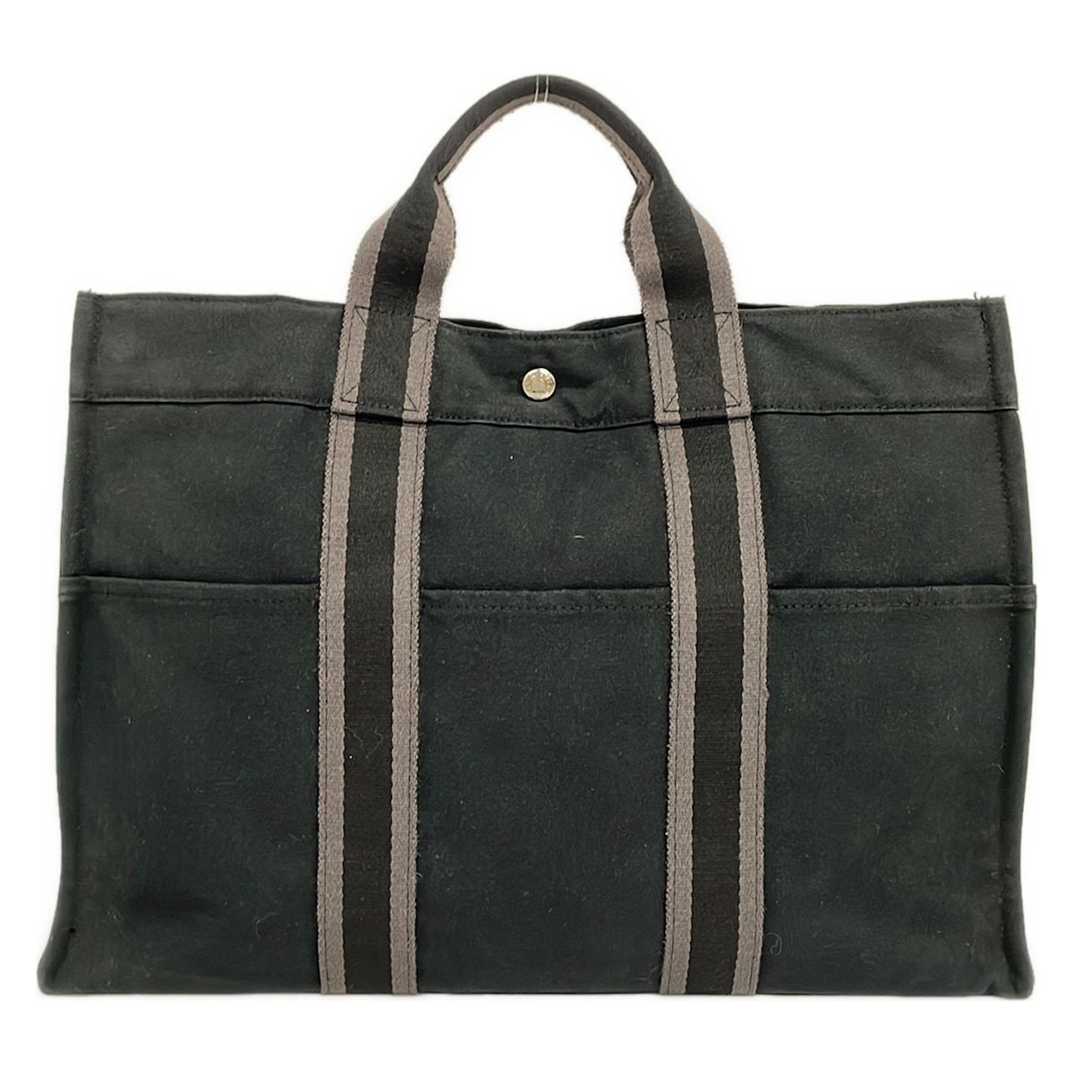 Hermes Tote Bag Fourre Tout MM Black Gray
