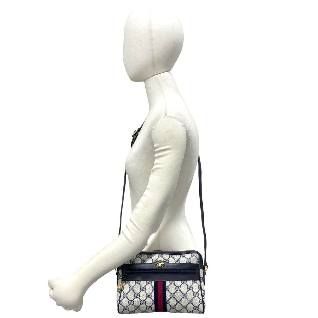 Gucci Vintage Sherry Line GG Logo Pattern Leather Mini Shoulder Bag Pochette — view 2