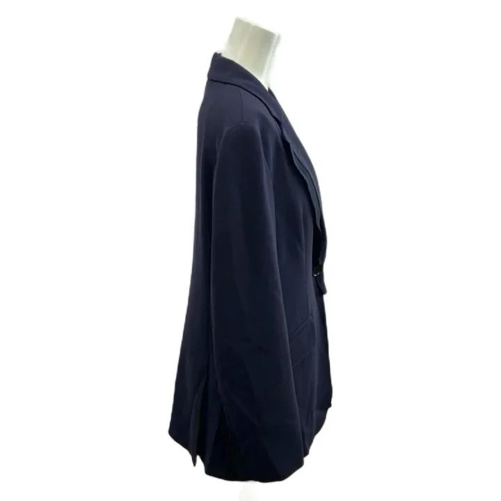 Max Mara Suit Set Jacket Pants White Tag 2-Piece Set Navy 38 — view 3