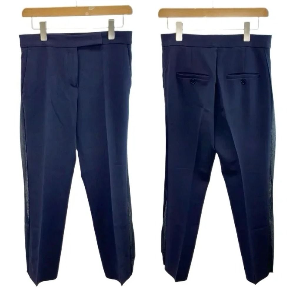Max Mara Suit Set Jacket Pants White Tag 2-Piece Set Navy 38 — view 5