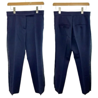 Max Mara Suit Set Jacket Pants White Tag 2-Piece Set Navy 38 — view 5