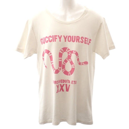 Gucci Guccify Yourself Snake Print Short Sleeve T-Shirt Cotton White S