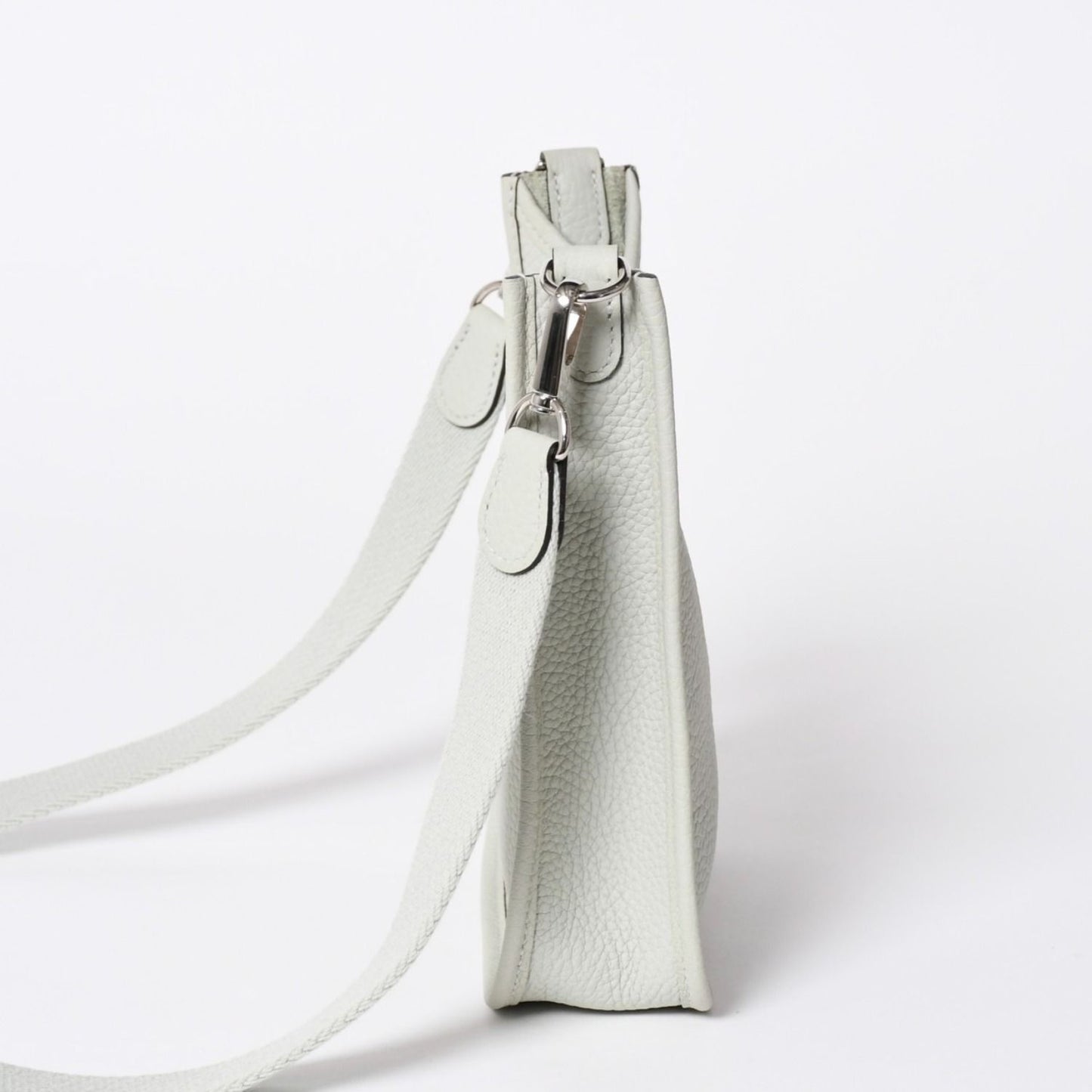 Hermes Evelyne TPM Shoulder Bag Taurillon Clemence Gryneve Silver — view 5