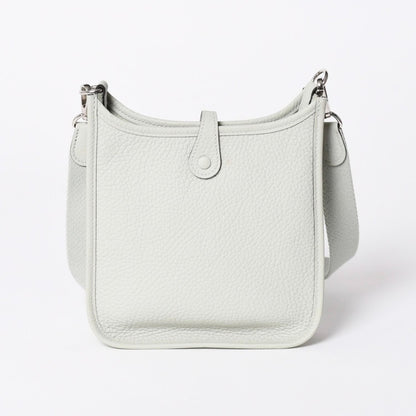 Hermes Evelyne TPM Shoulder Bag Taurillon Clemence Gryneve Silver — view 3