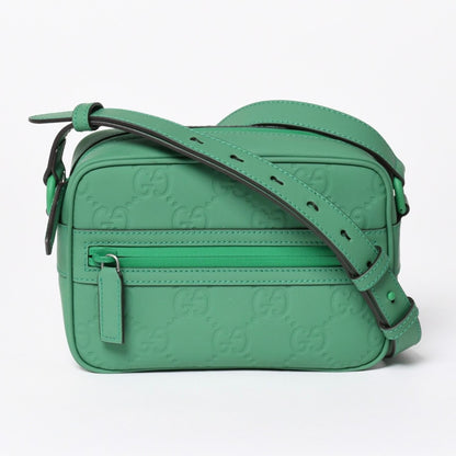 Gucci Shoulder Bag GG Rubber Effect Mini Green